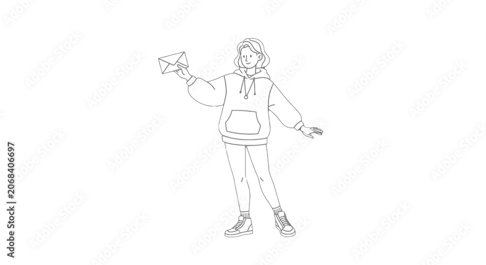 Obraz premium Young Woman Holding Game Controller Standing.