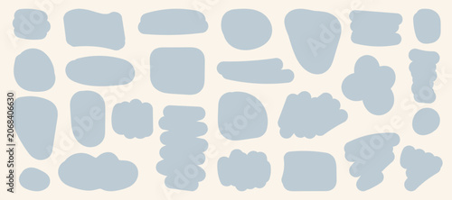 Hand Drawn Shapes Collection. Backgrounds and Frames Set. 