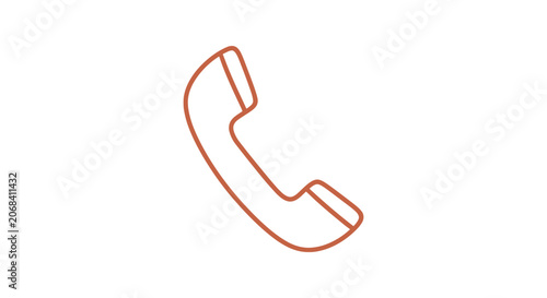 Foto Simple Line Drawing of Telephone Receiver.