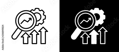 Photos Business Analysis whiteblack icon