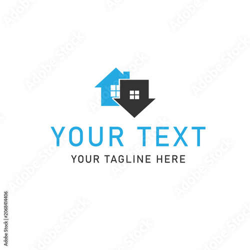 Customizable house, home logo templates, vector icons, modern design elements
