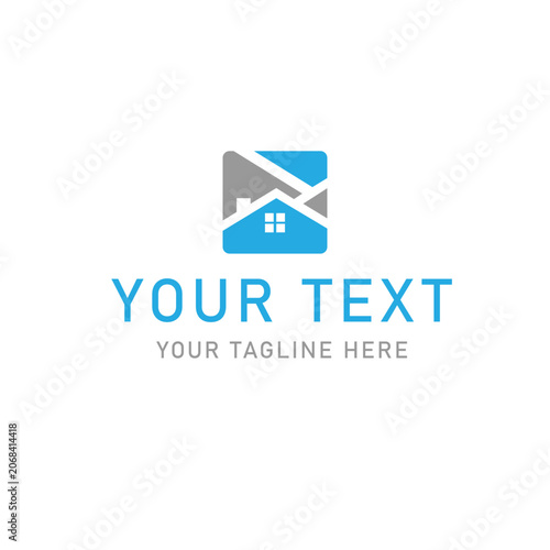House, Home, Real Estate Logo, Customizable Vector Template