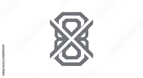 Modern abstract infinity symbol in geometric style