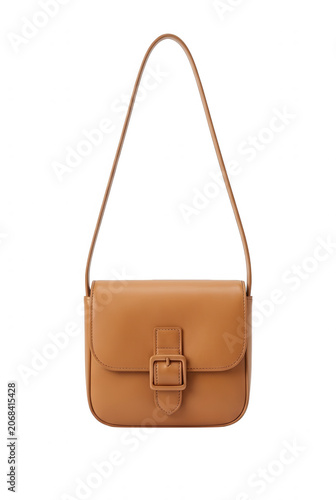Tan Leather Crossbody Bag Transparent Background