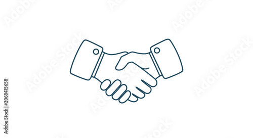 Handshake Illustration Symbolizing Partnership Agreement.