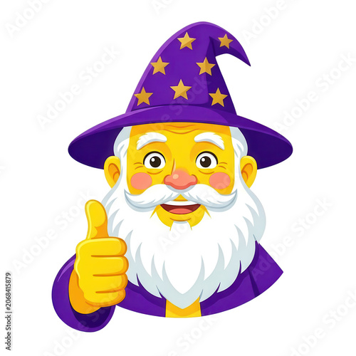 Wizard Giving Thumbs up Transparent Background