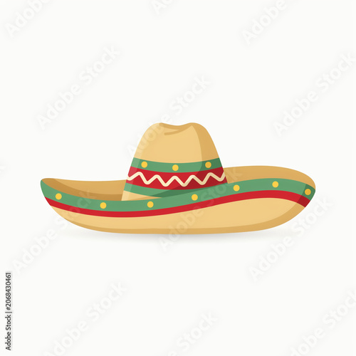 Festive Sombrero Hat with Colorful Decorations