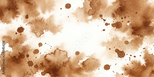 Konstfotografi An abstract watercolor background showcases a beautiful splattered texture in warm brown tones, evoking a sense of organic artistry and natural flow