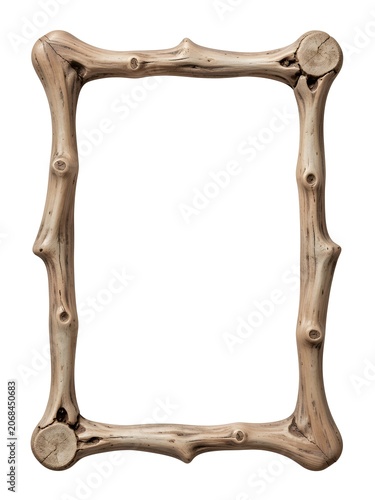 Antique Bone Carved Ornate Picture Frame with Intricate Design Details.