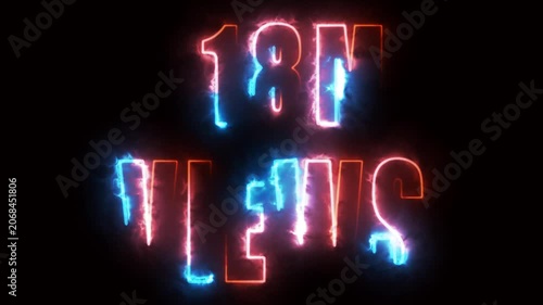 neon text for views on black background
