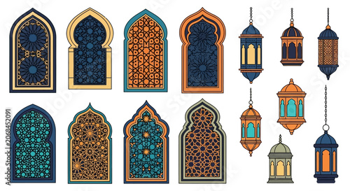 Traditional Islamic Windows & Lanterns - Arabic Arch Design