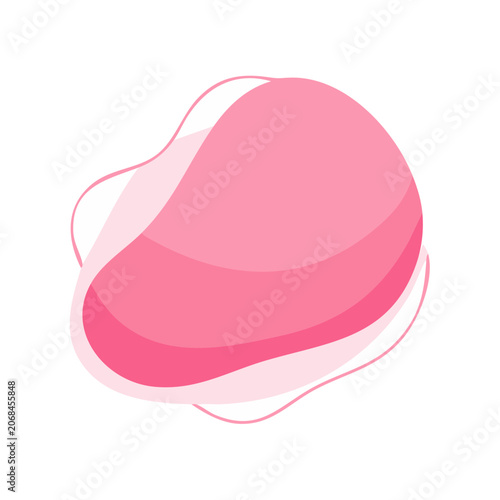 Pink abstract blob vector illustration