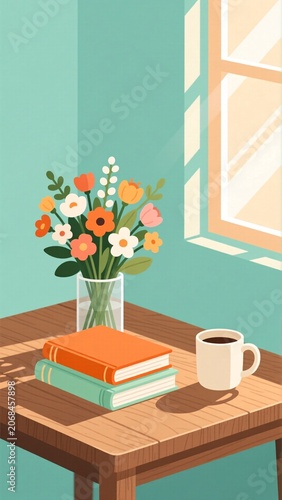 table with flowers