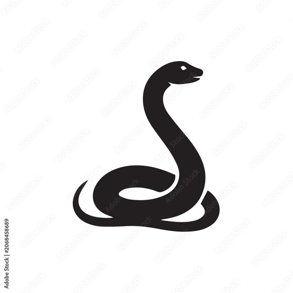 Fototapeta premium black snake vector illustration