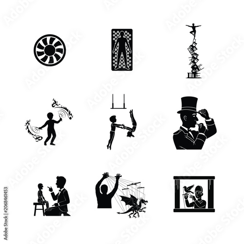 Stage Theatre and Dramatic Performance Silhouettes Actor Monologue Live Performance and Theatrical Production