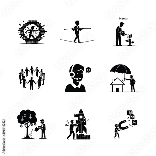 Wildlife Habitat and Forest Ecology Silhouettes Tree Ecosystem Woodland Animals and Nature Preservation