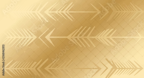 Golden Arrow Abstract Background with Geometric Pattern and Gradient
