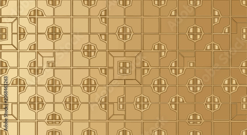 Golden Geometric Pattern Background - Luxury Ornate Abstract Design