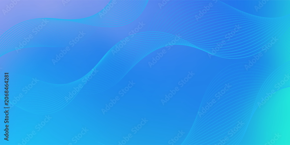 Fototapeta premium Gradient background featuring smooth transitions between shades of blue and cyan, creating a calming and contemporary abstract aesthetic perfect for design