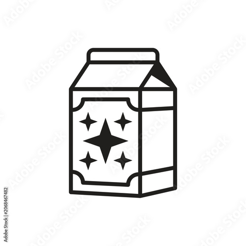 Carton with star design.