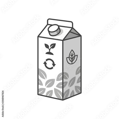 Eco friendly milk carton packaging.