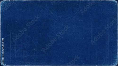 Deep blue textured paper background, with faint geometric, blueprint lines and, generated using ai