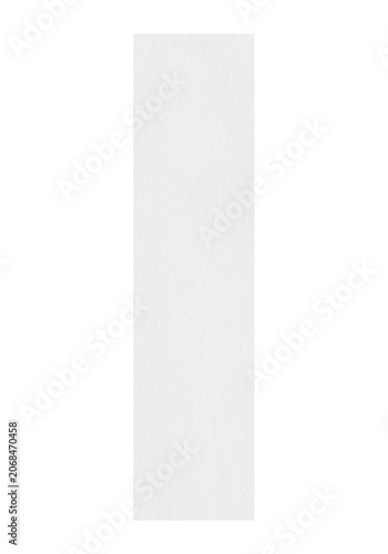 Cuadro en lienzo Long thin white paper strip isolated on transparent background for graphic desig
