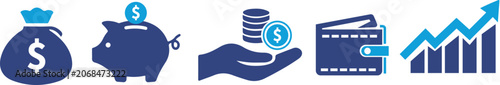 Foto Business Icons, money signs