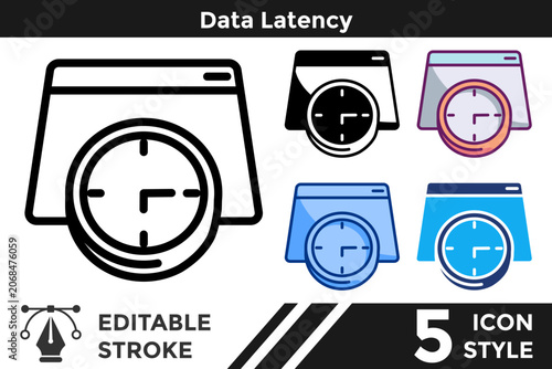 Bilde på lerret Data Latency