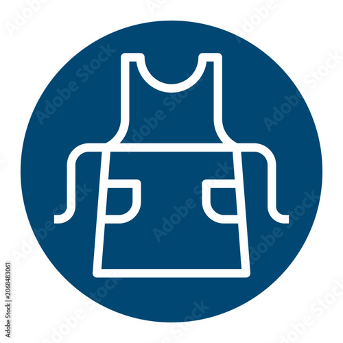 Apron icon. Quality, clean, food safety, kitchen, and protection.