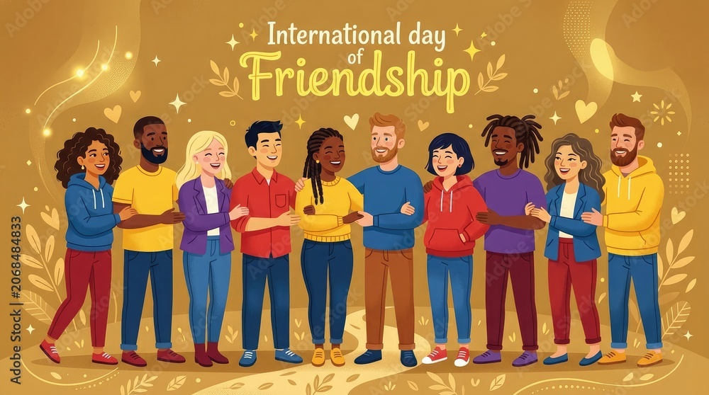 Obraz premium International day of friendship celebrating unity and togetherness
