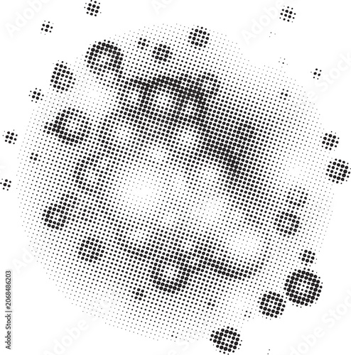 black and white abstract vector color halftone background