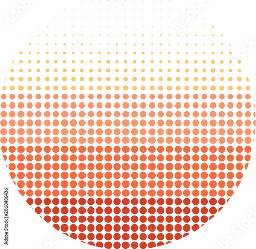 vector illustration of  color halftone abstract background with dots, retro pattern with noise and gradient dots