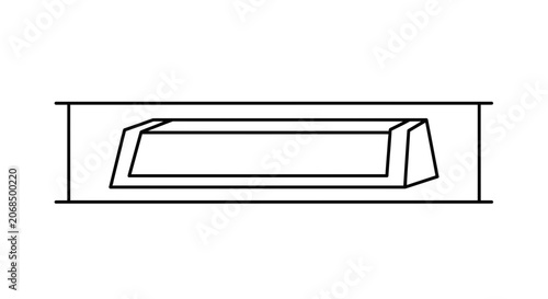 Abstract geometric shape, minimalist line art, simple design, modern graphic element