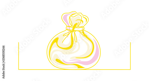 Abstract Golden Pouch with Swirls - Luxury Gift Bag Icon