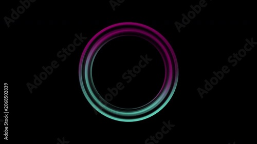  Glowing Circle with Alpha Channel 4K Futuristic Neon Ring Motion Effect for VFX and Video Editing