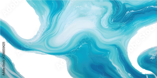 Blue and White Fluid Watercolor Ocean Wave Texture Abstract Graphic Resource