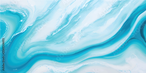 Abstract blue watercolor waves illustration flowing sea or ocean water background perfect for summer designs and aquatic themes