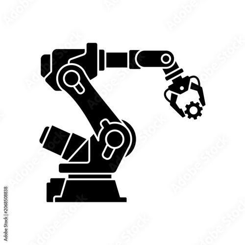 Comprehensive Industrial Robot Icon Collection Representing Smart Automation and Modern Manufacturing Technology for Industry 4.0
