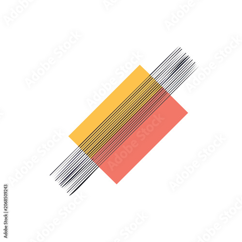 Abstract geometric lines and rectangles vector design