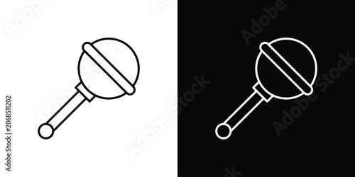 Bild auf Leinwand baby rattle icon bundle for website projects