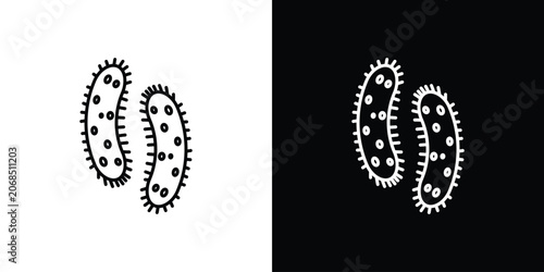 Fotografía Bacteria icon bundle for website projects
