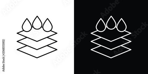 Photos Water repellent surface icon bundle for website projects
