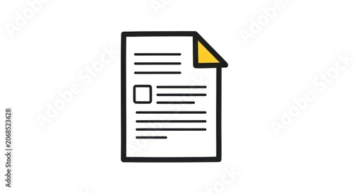 Document icon with yellow corner.
