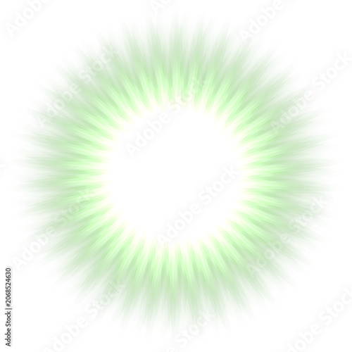 green abstract star