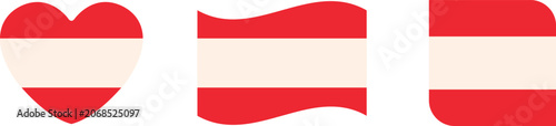 Foto Austria flag in different shapes