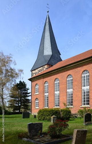 Historical Gorgonius Church in the Village Niederstöcken, Lower Saxony