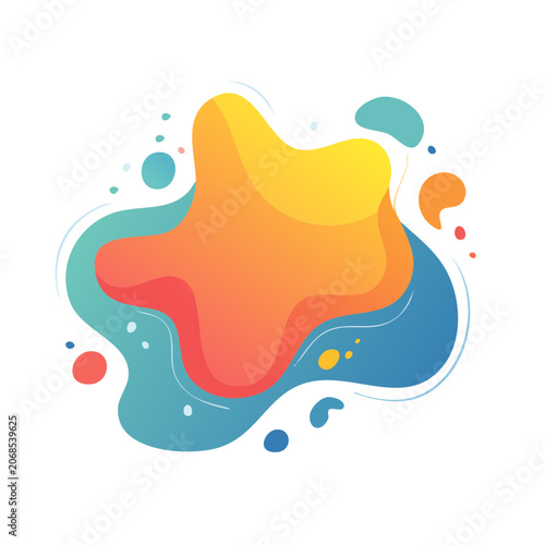 Colorful Abstract Liquid Splash Vector Illustration