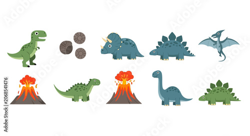 Friendly dinosaurs and erupting volcanoes set for children