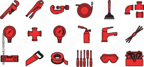 Canvastavla Plumbing equipment appears in red icons.
